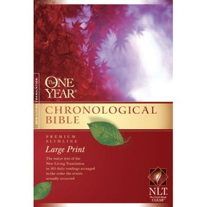 NLT One year Large Print chronological Bible paperback