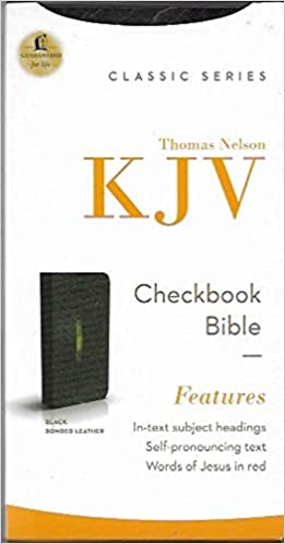 KJV Nelson Classic Compact Bible--bonded leather, black with snap flap