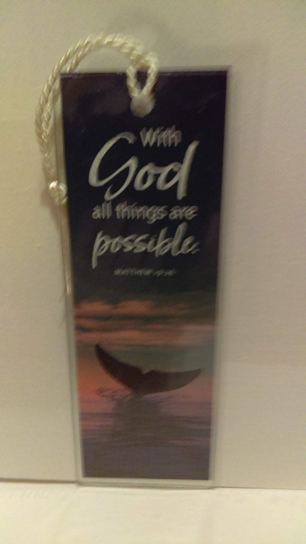 Bookmark With God all things are possible