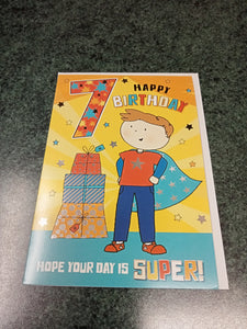 7 happy Birthday. Hope your day is super!