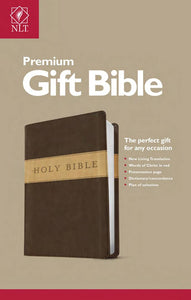 NLT premium gift Bible dark brown/tan